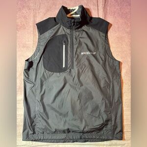 Zero Restriction Mens Small Golf Vest Black Tour Series Full Zip Performance